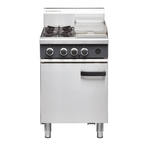 Cobra CR6C - 600mm Two Burner / Griddle Gas Range Static Oven