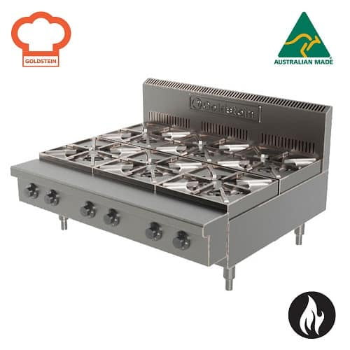 GOLDSTEIN – PFB36 – 800 Series – Benchtop 6 Burner GAS Cooktop