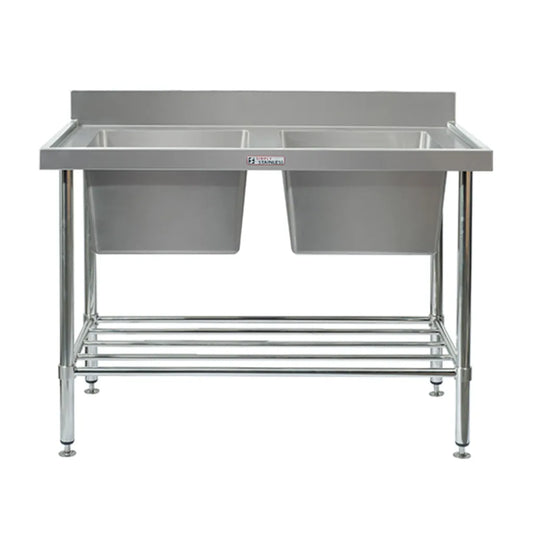 Simply Stainless Double Bowl Sink Bench SS06